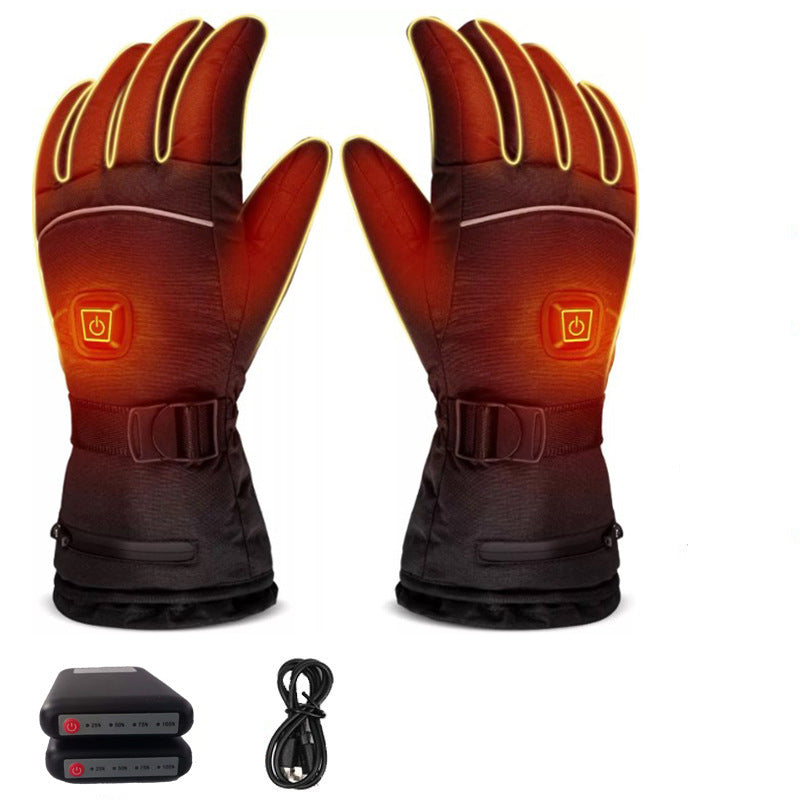 Electric Heated Gloves for Men & Women Water-resistant Winter Touchscreen Outdoor Skiing Biking