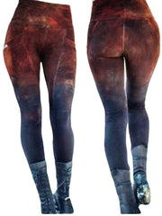 Women's Cotton Blend Mid Waist Side Pockets Micro-elastic Comfort Pants