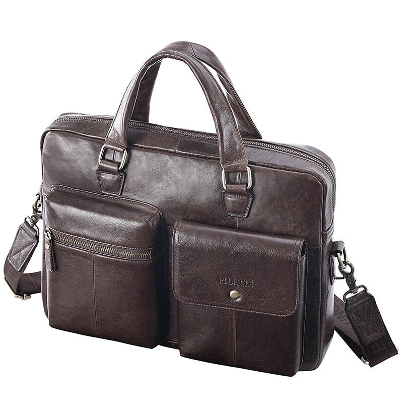 Men Genuine Leather Handbag Crossbody Bag Messenger