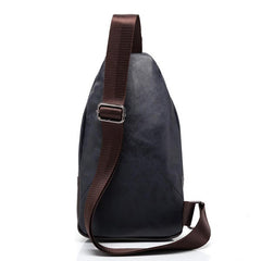 Men PU Crossbody Bag Capacity Leisure Shoulder Chest Bag