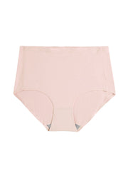 Plus Size Women Seamless Antibacterial Cotton Lining High Waist Panties