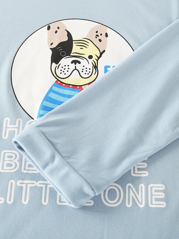 Women's Cartoon Animal Print Pajama Set - Pullover & Elastic Waist Pants