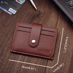 Men Faux Leather Mini Hasp Card Holder Zipper Wallet