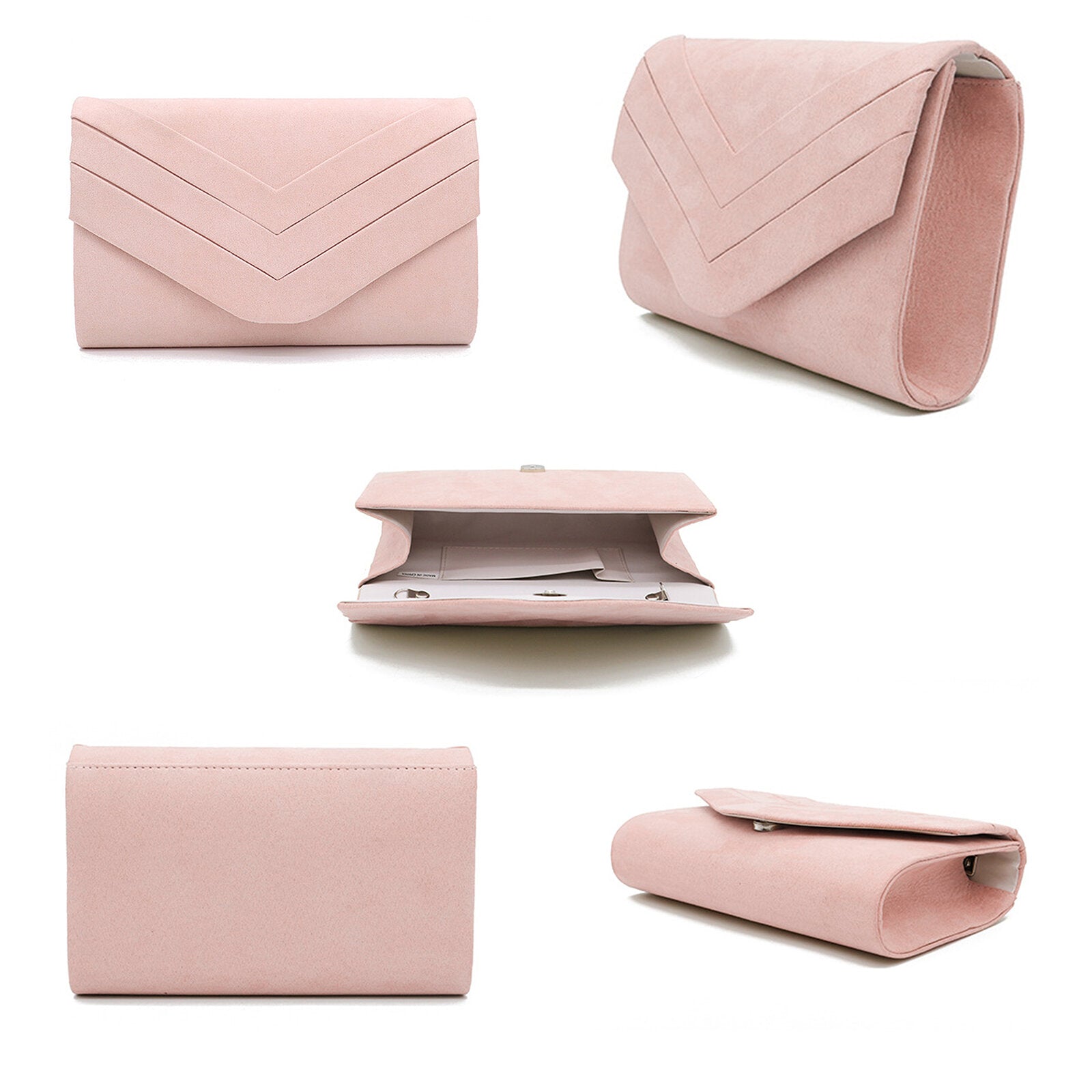 Women Dacron Fabric Elegant Fluffy Clutch Bag Magnetic Closure Casual Square