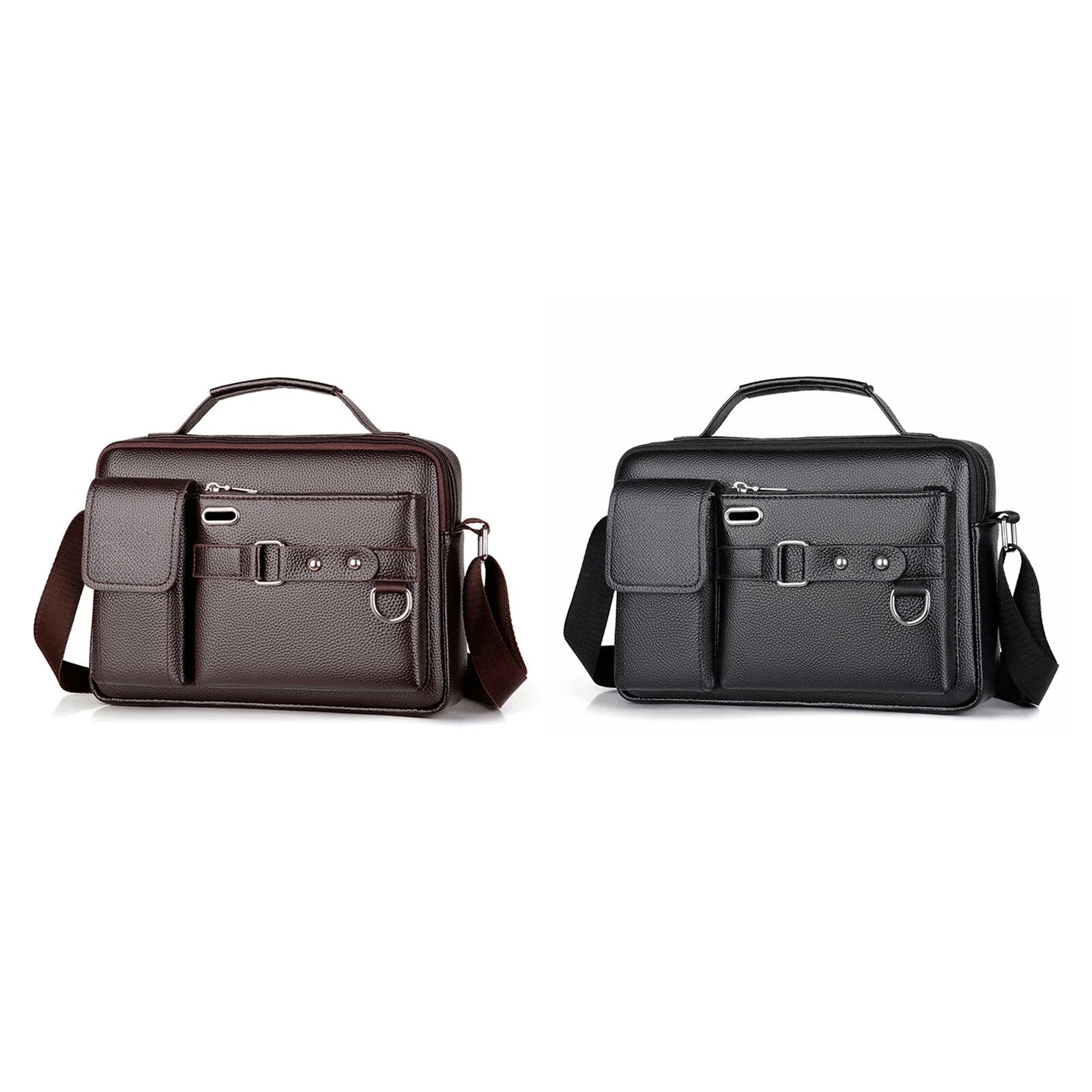 Men's Vintage Leather Crossbody Bag - Large Capacity, Durable, Multifunctional Business Briefcase