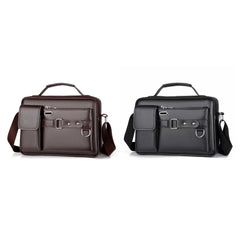 Men's Vintage Leather Crossbody Bag - Large Capacity, Durable, Multifunctional Business Briefcase