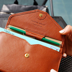 Tri-fold Multi-function Passport Credit Card ID Cash Holder Organizer Wallet Purse Case Bag