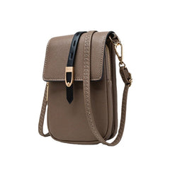 Women Casual Patchwork 6.3'' inch Phone Bag Crossbody Bag