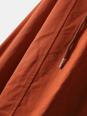Mens Contrast Faux Twinset Cotton Cargo Style Drawstring Hooded Jacket