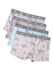 Multipacks Mens Animals Print U Convex Boxer Briefs