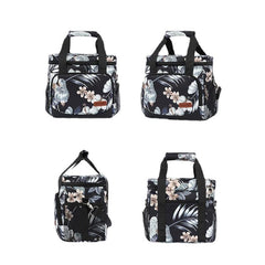 Women Multifunction Waterproof Print Lunch Box Crossbody Bag