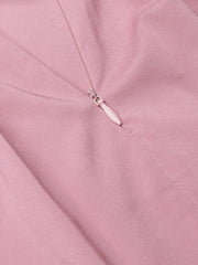 Women Solid Color High Waist Big Swing Zipper Casual Loose Long Skirt With Pocket