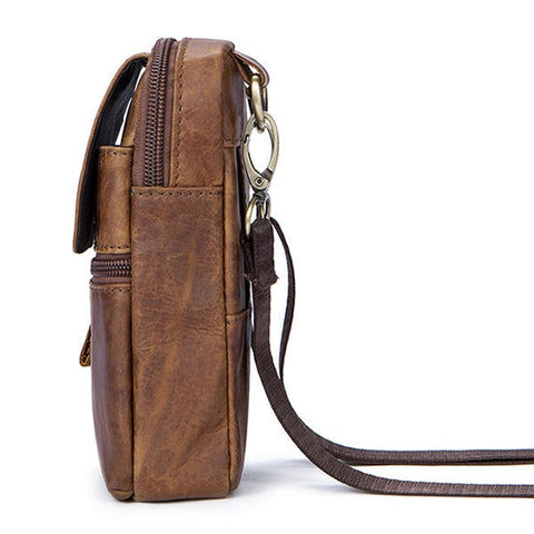 Genuine Leather Casual Vintage Single Shoulder Crossboby Bag For Men