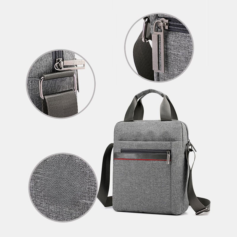 Men's Large Nylon Shoulder Bag for Outdoor Use