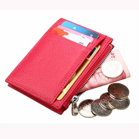 RFID Antimagnetic Woman Man Card Eight Card Holders Cow Leather Purse Wallet