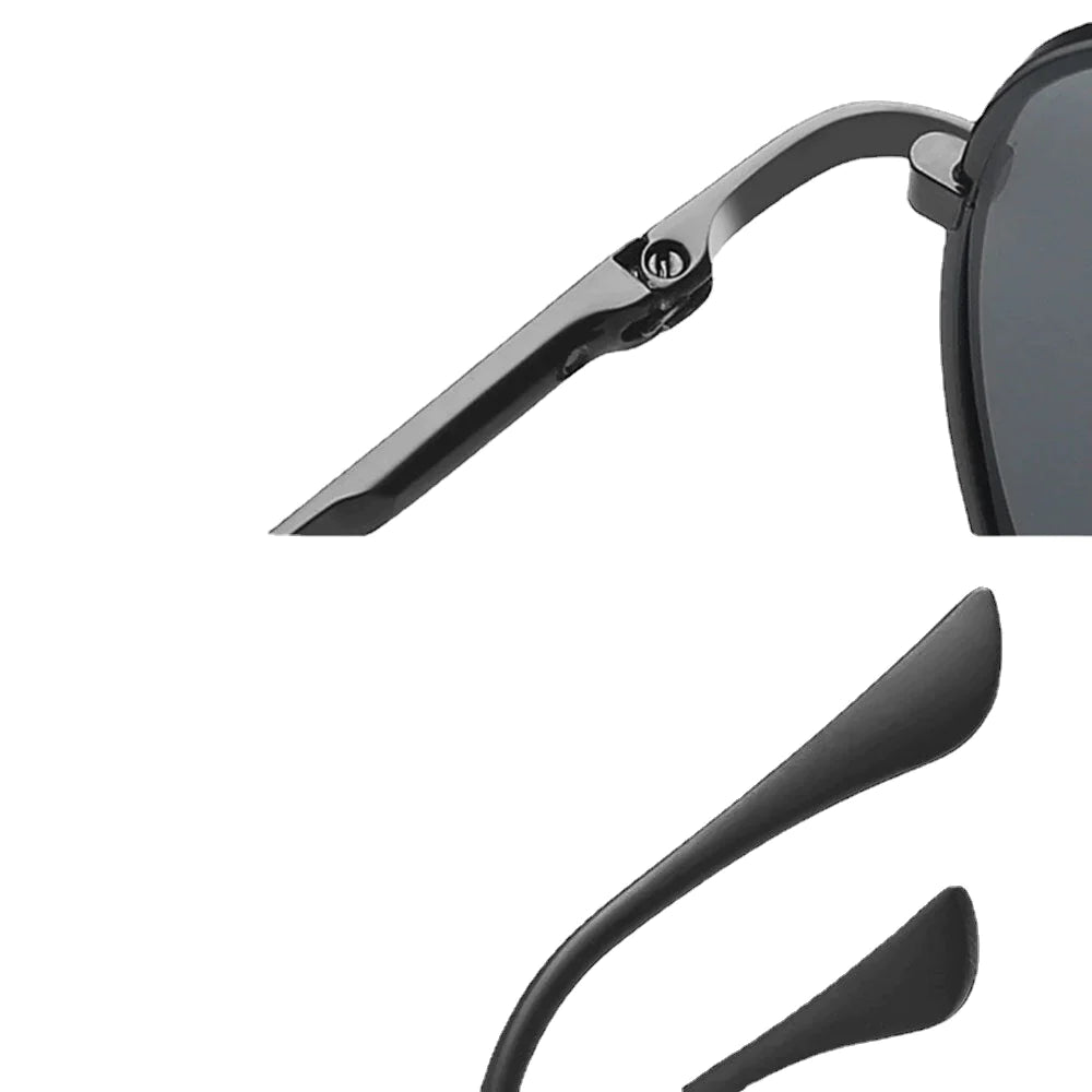 Men Metal Full Frame Narrow Sides Double Bridge UV Protection Sunglasses