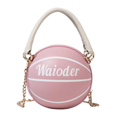 women fashion basketball football chains casual handbag crossbody bag