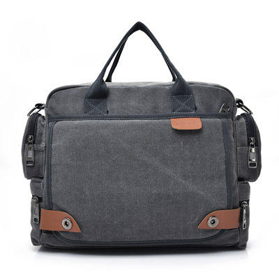 Men Quality Canvas Casual Business Large Capacity Functional Handbag Crossbody Bag