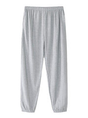 Women Rib Moon Letter Print O-Neck Cotton Cuffed Pants Pajamas Sets