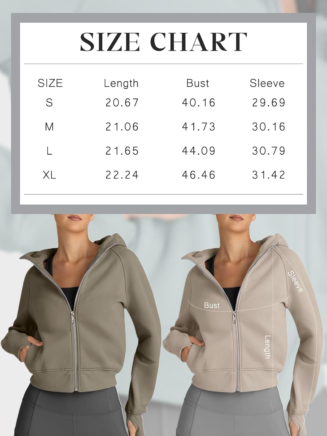 Womens Zip Up Hoodies Cropped Sweatshirts Fleece Jackets Fall Outfits Casual Hooded Tops Winter Clothes