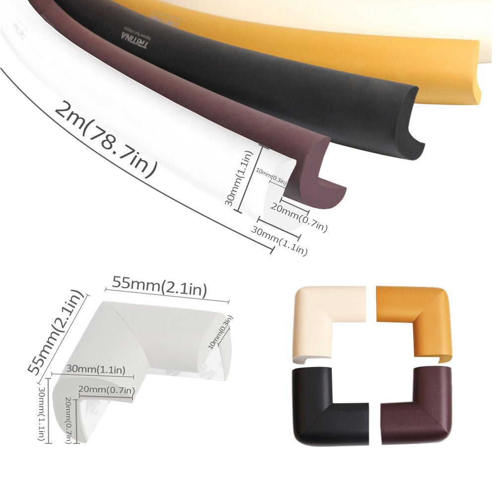 L Type Baby & Toddler Edge Protectors & Corner Guards 2.2m / 7ft Child Safety