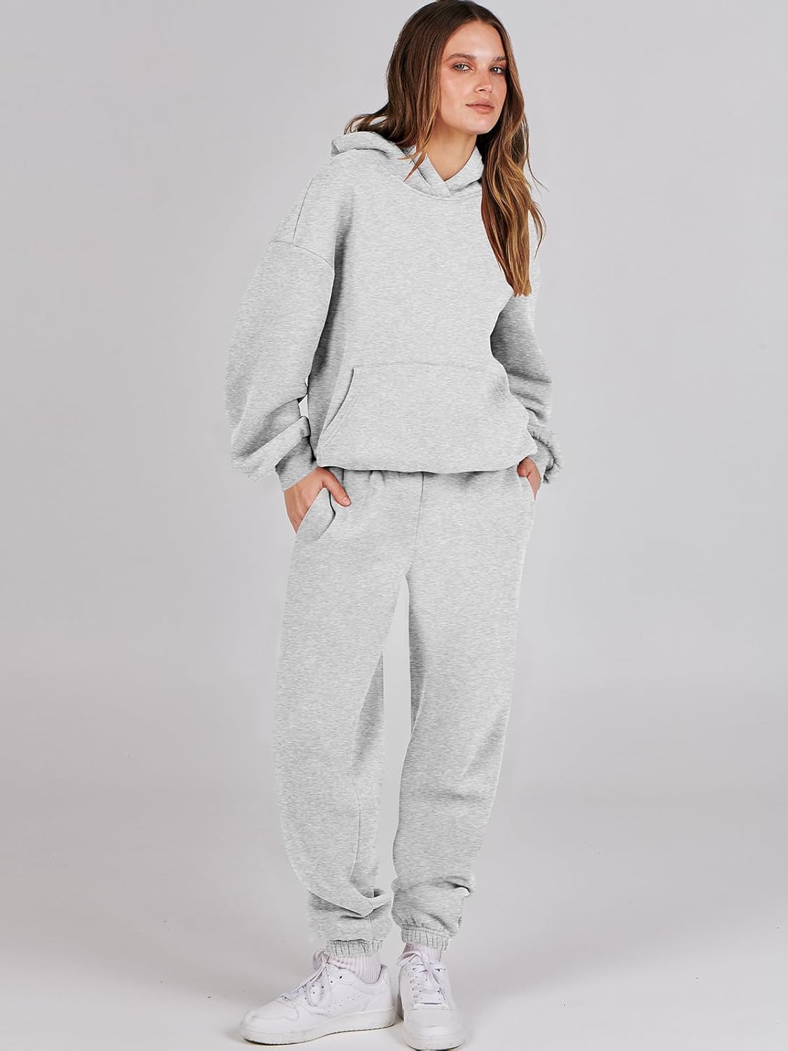 Women's Y2K 2 Piece Tracksuit - Oversized Hoodie & Jogger Sweatpants Set