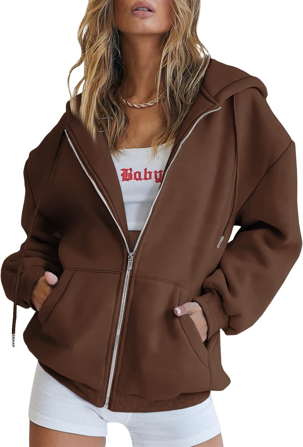 Women’s Teddy Coat – Warm & Cozy Winter Outerwear with Hood & Pockets – Casual, Stylish, Micro-Elastic Fleece Jacket for Cold Weather – Perfect for Street, Vacation, Weekend Wear