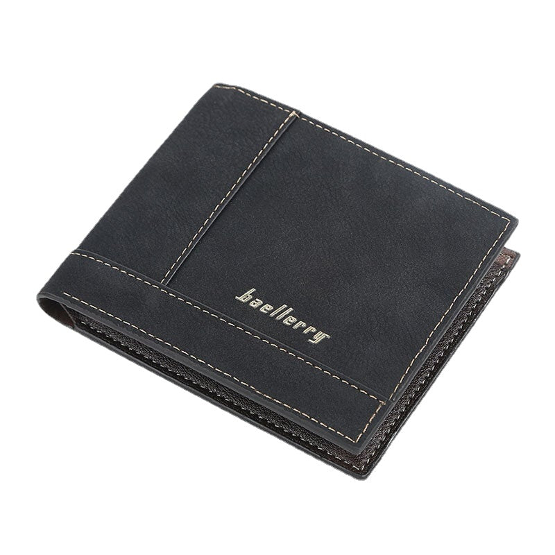 Men Faux Leather Fashion Business Multi Card Slots Foldable Coin Purse Holder Wallet