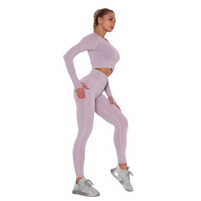 Quick-drying Sexy Ladies' Breathable Seamless Nylon Yoga Outfit