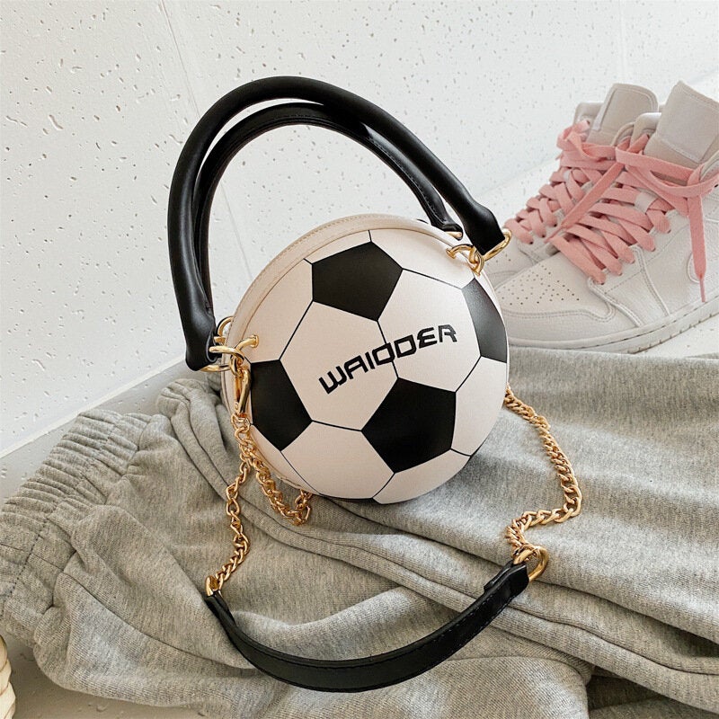 women fashion basketball football chains casual handbag crossbody bag