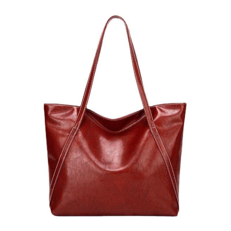 Women PU Leather Spring Vintage Large Capacity Shoulder Bag Handbag Tote