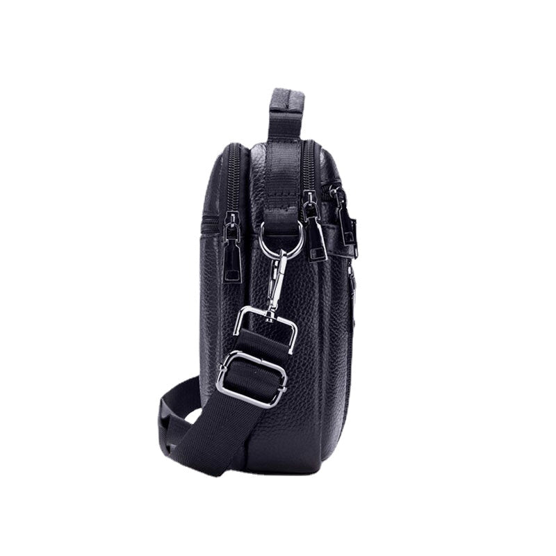 Men Genuine Leather Multifunction Multi-pocket Anti-theft Crossbody Bag Shoulder