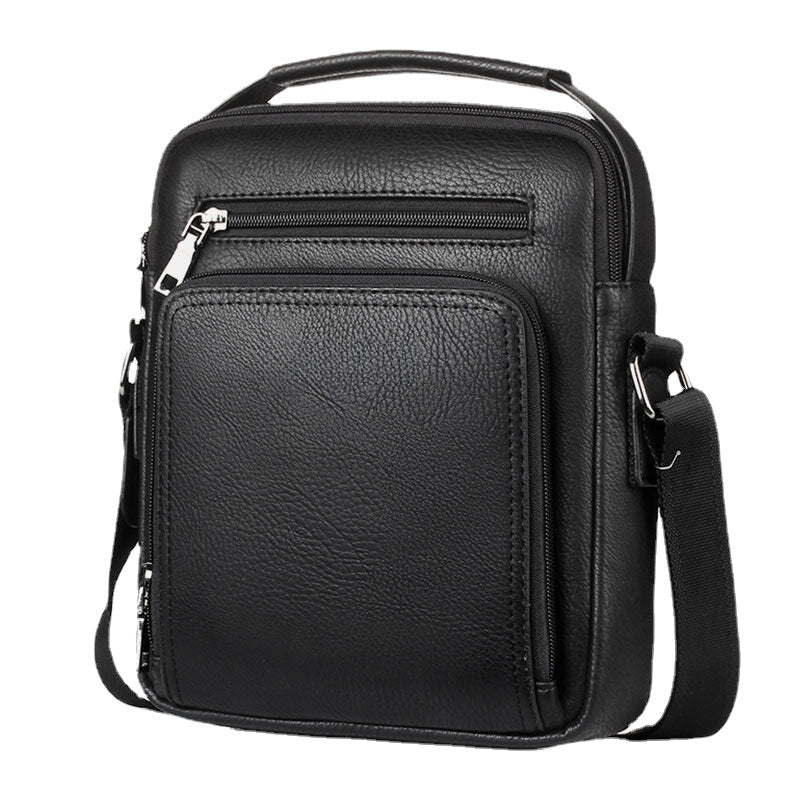 Men's PU Leather Multi-pocket Crossbody Bag - Large Capacity Teacher Bag