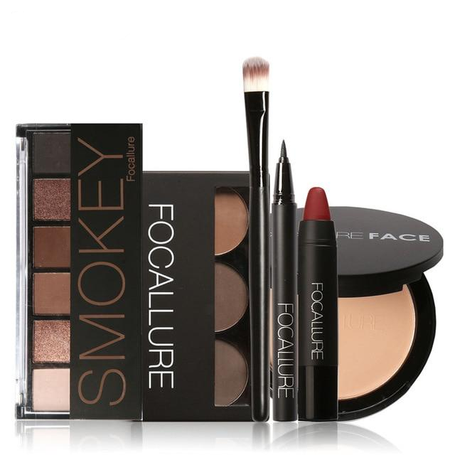 Makeup Tool Kit With Sexy Matte Lipstick Beauty Eyeshadow/Eyebrow/Eyeliner Pen/Brush
