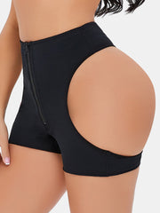 Women Zip Front Cut Out Breathable Hip Lift High Waist Panty Body Shaper Shapewear