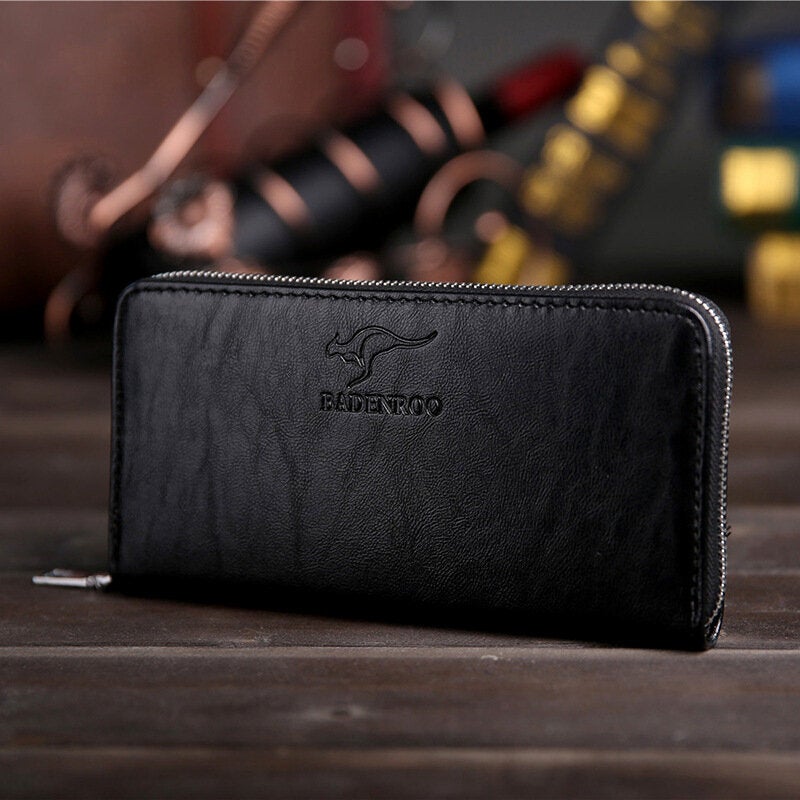 Men Fashion New Faux Leather Business Clutches Bag Phone Wallet