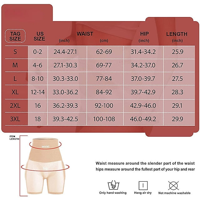 Women Shapewear Control Panties Body Shaper Butt Lifter Padded Hip Enhancer Seamless Underwear Hi- Waist Short