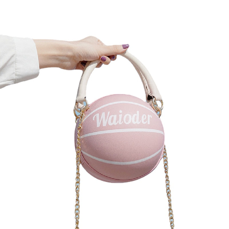 women fashion basketball football chains casual handbag crossbody bag