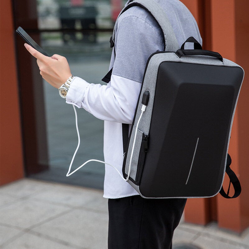 Men Oxford Cloth Large Capacity Waterproof USB Charging 16 Inch Laptop Bag Anti-theft Business Outdoor Handbag Backpack