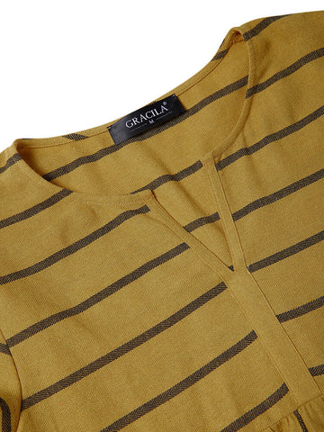 Bohemian Patchwork Stripe Half Sleeve Summer Maxi Dress