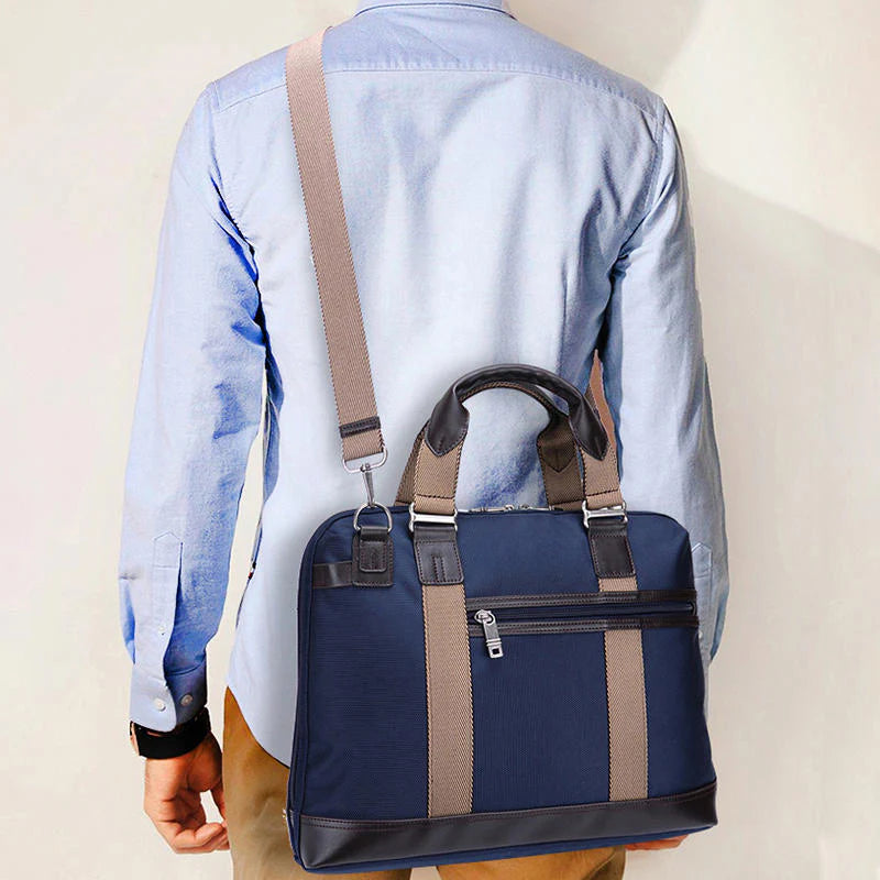 Men's Vintage Waterproof Laptop Briefcase & Crossbody Bag