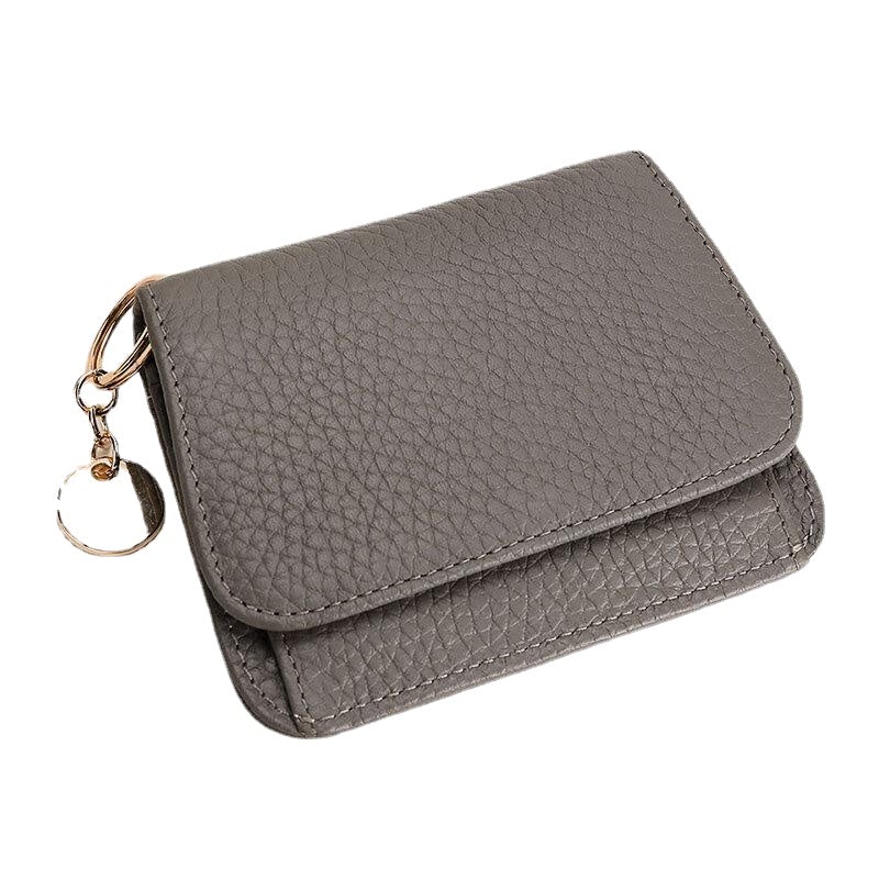 Women Trifold Short Zipper Coin Purse RFID Anti-magnetic Wallet Multi-card Slot Card Holder