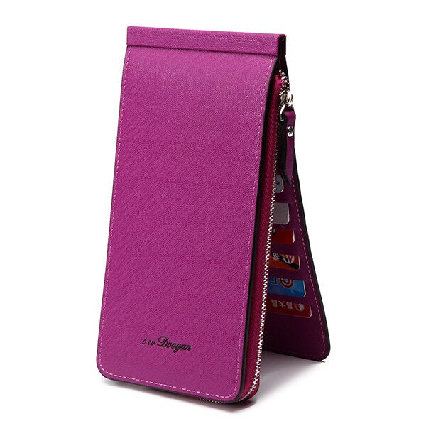 Women Men 26 Multi Card Holder Ultra Thin PU Leather Zipper Business Card Case 5.5'' Phone Bags