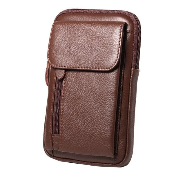 Men's Genuine Leather Crossbody Waist Phone Bag