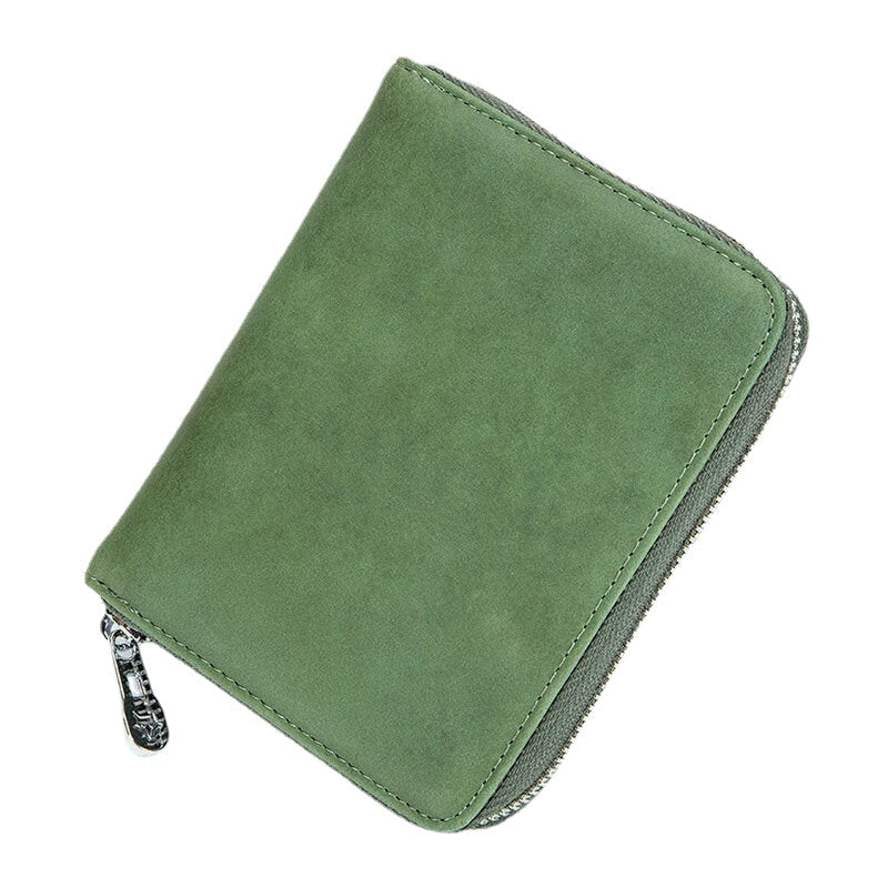 Women Genuine Leather RFID Anti-theft Organ Design Milti-card Slot Card Bag Card Holder Wallet