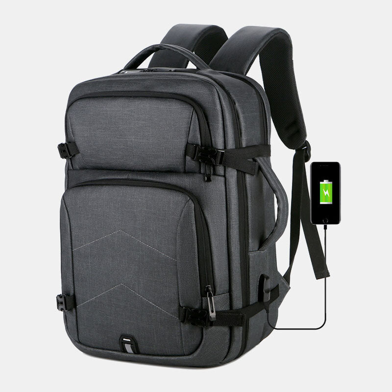 Men Large Capacity Waterproof USB Charging 16 Inch Laptop Bag Business Outdoor Handbag Backpack