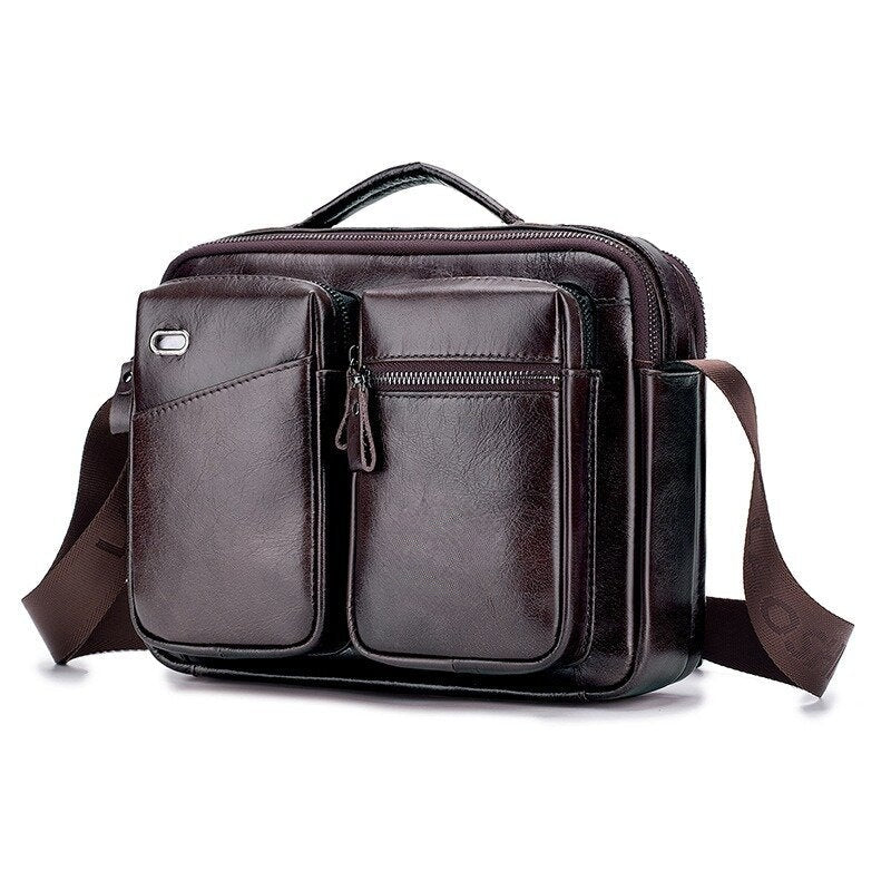 Men Genuine Leather Crossbody Bag