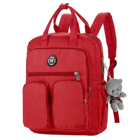 Women Girl Small Pure Color Cute Daily Casual Outdoor Bag Backpack School Bag Student