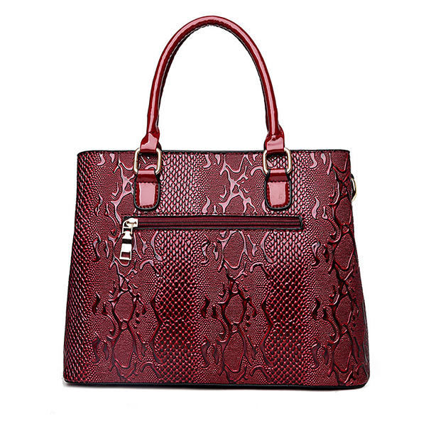 Women Faux Patent Leather Elegant Handbag Shoulder Bag Crossbody