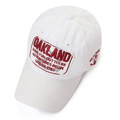 Unisex Summer Outing Sunshine Trend Baseball Cap Wild Oakland Embroidered Outdoor Sunshade  Cap